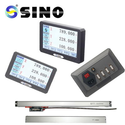 SINO SDS200S أدوات القراءة الرقمية DRO 3 محور LCD الشاشة الملموسة الكاملة لجهاز طحن الجرار المقياس الترميزي الخطي