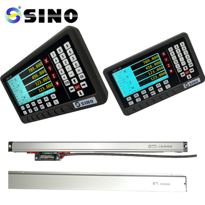 المقياس الخطي الزجاجي الرمادي مع أربعة محاور DRO SINO SDS5-4VA نظام العداد الرقمي للقراءة