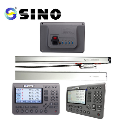 SINO 4 محور نظام القراءة الرقمية SINO SDS200 DRO LCD المعدنية مع مجموعة رمزية خطية لآلات الطحن