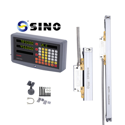 SINO القراءة الرقمية SDS 2-3MS 2 محاور LCD المعدنية كاملة لآلات الطحن DRO 0.005mm الدقة العملية مع رمز خطي