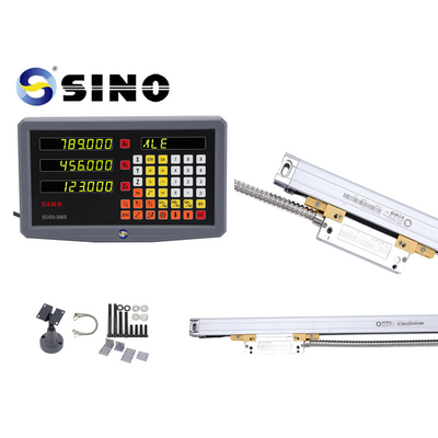 SINO القراءة الرقمية SDS 2-3MS 2 محاور LCD المعدنية كاملة لآلات الطحن DRO 0.005mm الدقة العملية مع رمز خطي