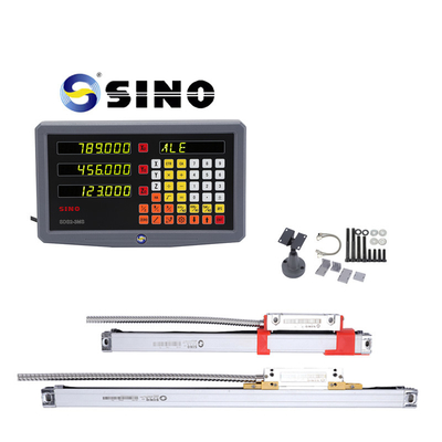 نظام القراءة الرقمية SINO SDS2-3MS قراءة الشاشة الرقمية DRO مع مكشف خطي ثلاثي المحور لجهاز طحن التسلسل