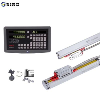 SINO SDS6-2V DRO 2 محور القراءة الرقمية مع مجموعات LED المعدنية اثنين من حكام التشفير الخطي لجهاز طحن الدوارة
