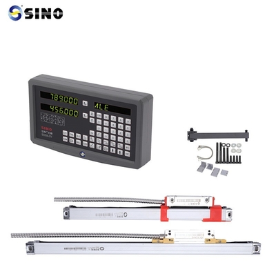 SINO SDS6-2V DRO 2 محور القراءة الرقمية مع مجموعات LED المعدنية اثنين من حكام التشفير الخطي لجهاز طحن الدوارة