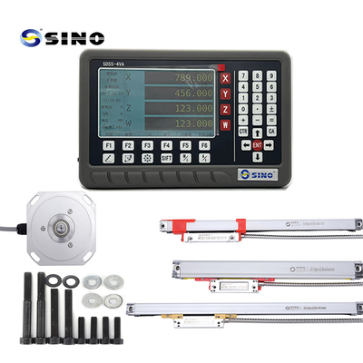 SINO SDS5-4VA القراءة الرقمية DRO مع مقياس مكشف خطي مغناطيسي لجهاز طحن الدوائر