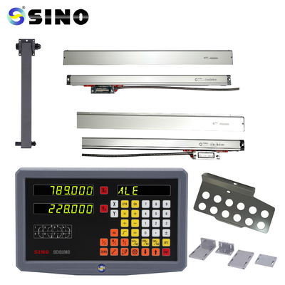 آلات الطحن والتجويف SINO SDS-2MS مقياس قراءة رقمي ثنائي المحور DRO مشفر مقياس خطي