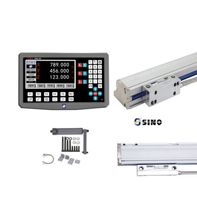 Full Set SINO SDS 6-3VA 4 Axis Dro Digital Readout Metal Case Lathe Milling Machine 4X Frequency Multiplication IP64 Protection